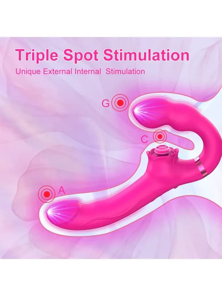 Vibrating & Tapping Strapless Strapon Strap-on view 2