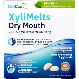 OraCoat Xylimelts Dry Mouth Mild Mint 40 tabletter