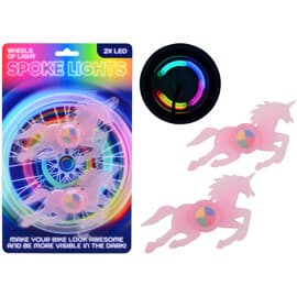 Kids Play Nordic Bike Fun Unicorn Spoke Lights 2 st