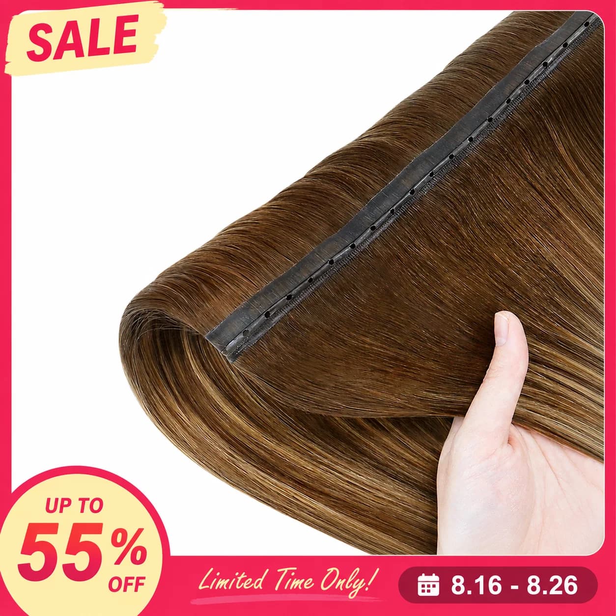 [New] Moresoo Butterfly Weft Hair Extensions Pu Hole Weft Hair Extension Add Volume Real Hair Invisible Double Sided Genius Weft