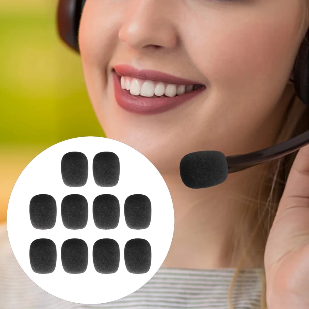 10 Pcs Mini Microphone Sponge Windscreen Foam Cover Many styles Earpiece Cotton Protection High Quality for Speak Microphone