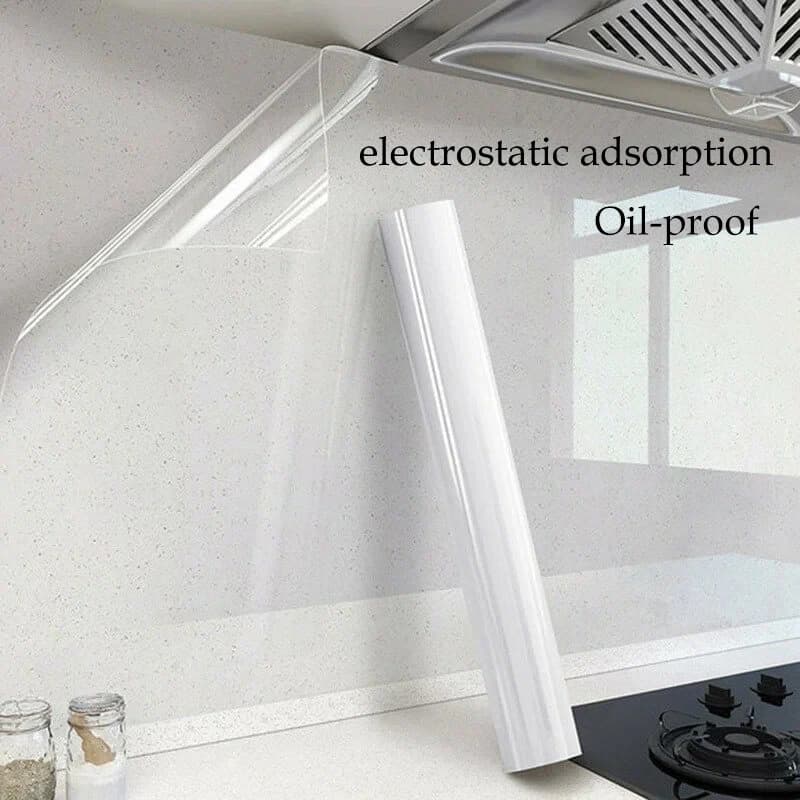 45cm Transparent Waterproof Oil-Proof and Static-Resistant Wallpaper Kitchen Stove and Cabinet Anti-Fouling Sticker