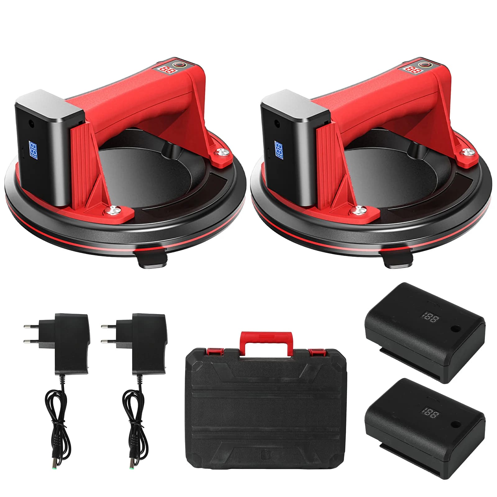  Electric Vacuum Suction Cup 200KG Load Capacity 8 Inch Lifter Heavy-Duty Hand-Held Glass Lifter for Moving Large Granite Tile