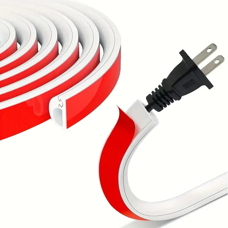 1PC 1/2/3/5meters Flexible floor cable cover cord Self-Adhesive wall cord hider internet Wire Duct Duct Slot Cable Manage﻿