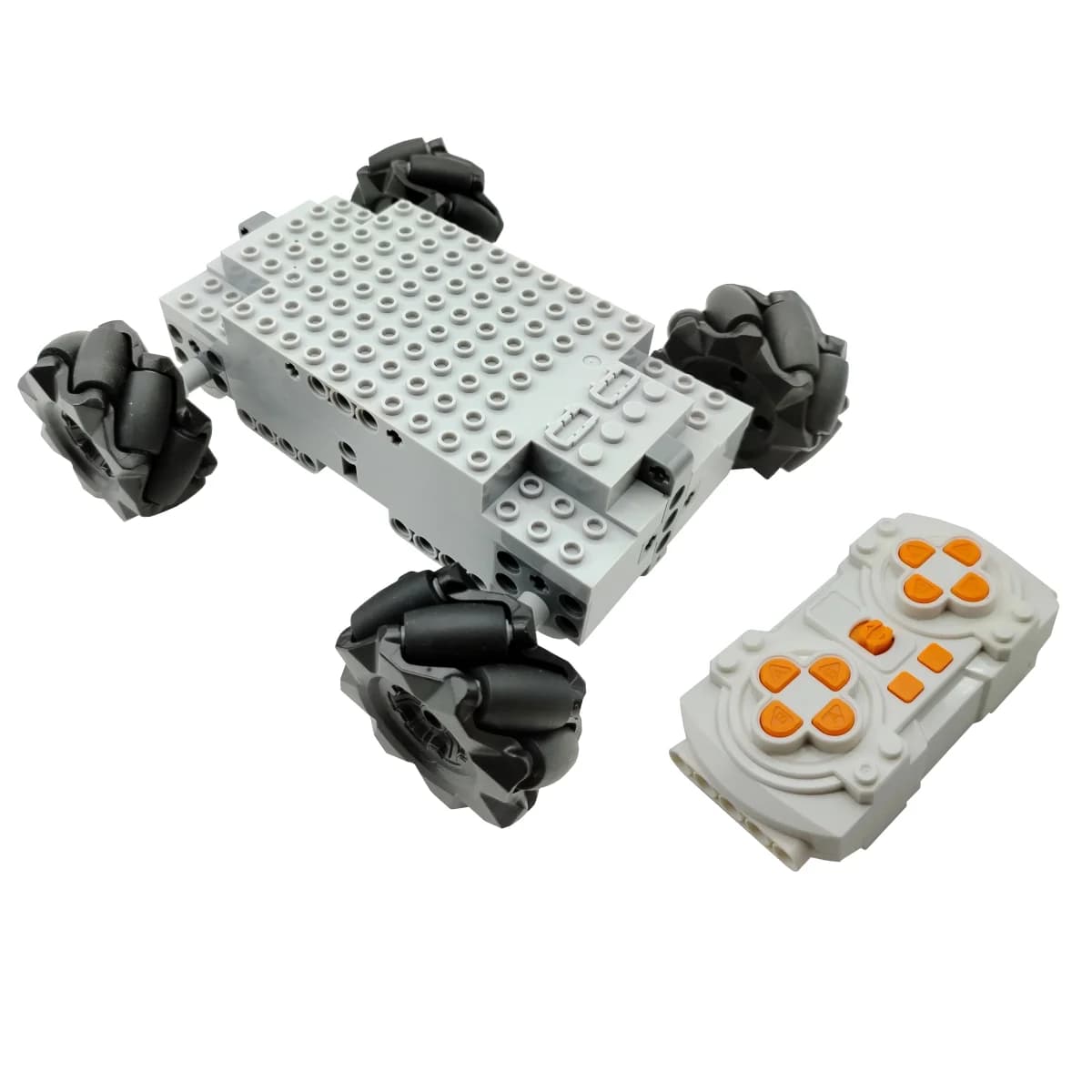 Technical MOC EV3 Mecanum Wheels 4WD Electric Building Block RC Vehicle Universal Omnidirectional Tires EV3 Educational Toys