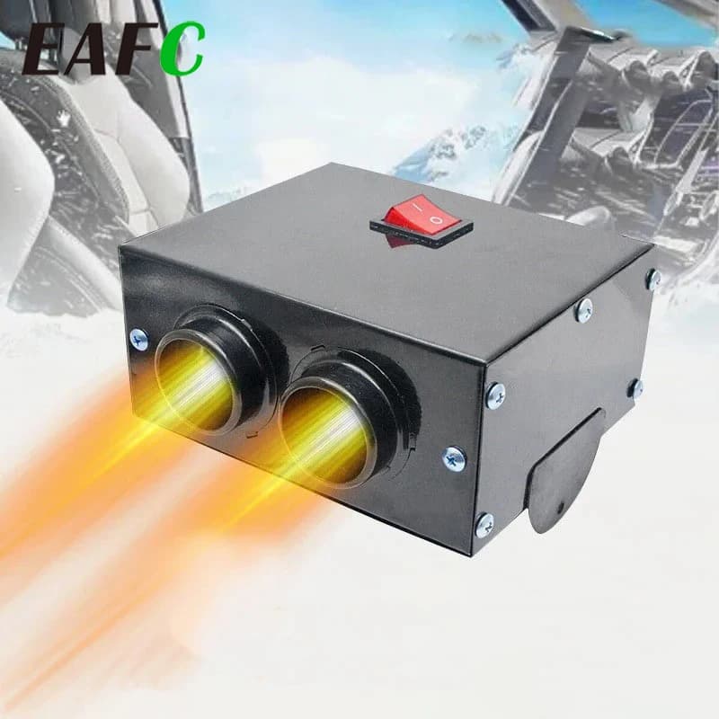 EAFC 12V 500W High Power Fast Heating Fan Defrost Defogger Car Heater Defroster Kit for Automobile Windscreen Winter Chauffage