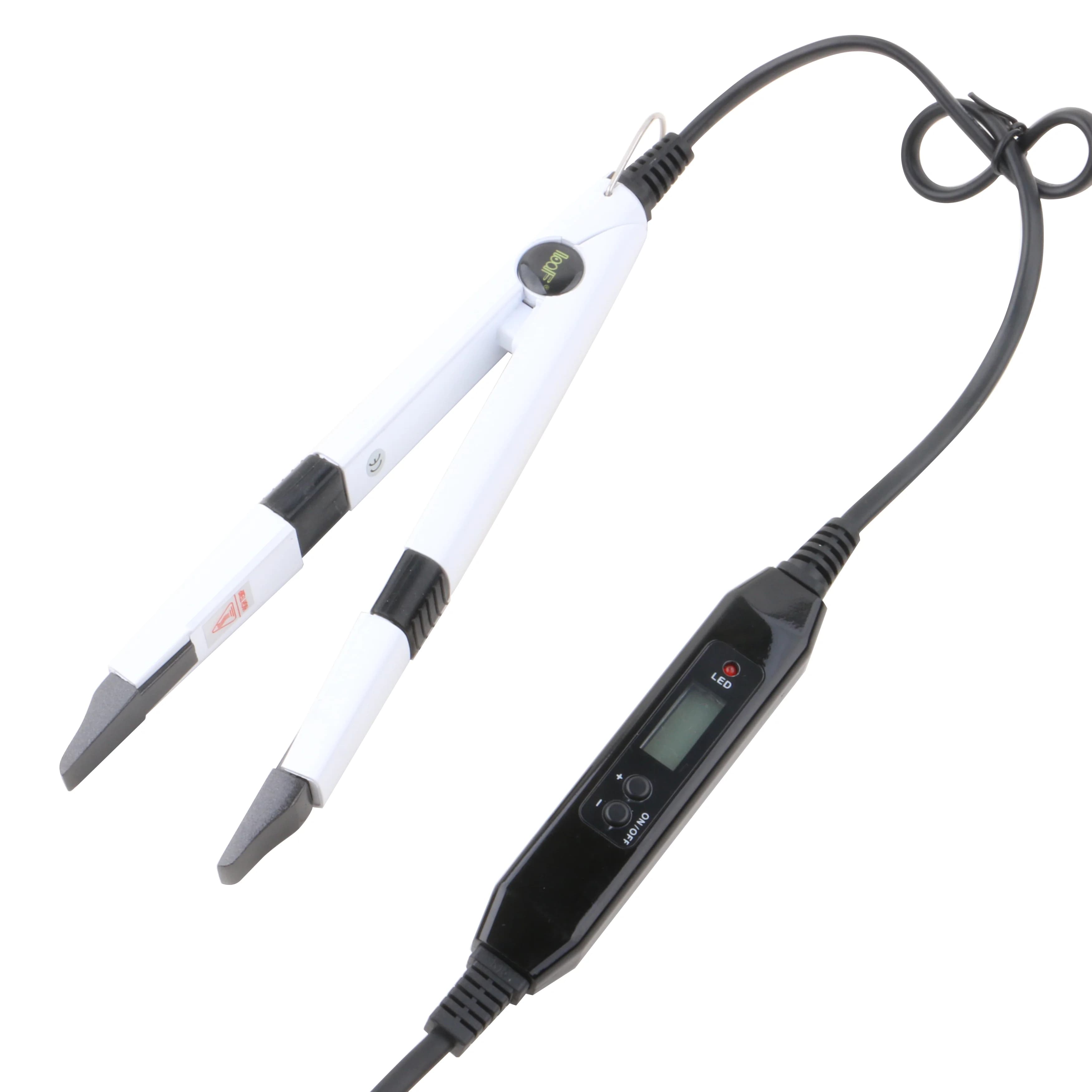 Professional Heat Hair Connector Temperature Controllable Heating Iron Heat Keratin Hair Extensions Tools LCD Display Mini Iron