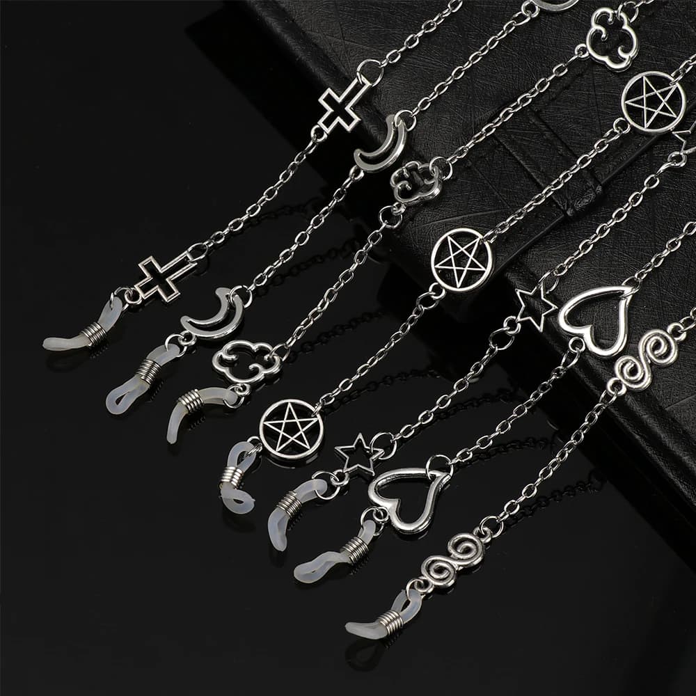 Fashion Star Moon Metal Sunglasses Chain Non-slip Vintage Eyeglass Lanyard Glasses Holder Neck Strap Rope Eyewear Accessories