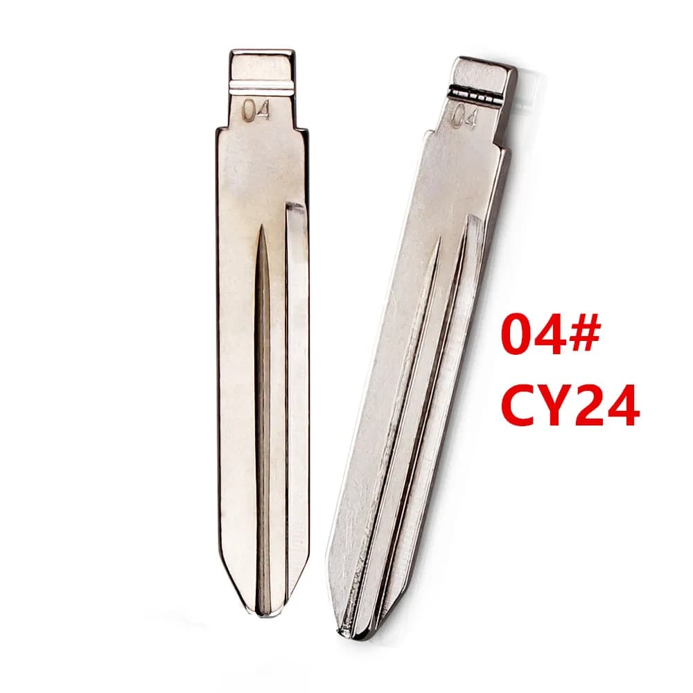 10pcs 04# CY24 Metal Uncut Blank Flip Remote Key Blade For Chrysler Jeep Dodge for keydiy KD xhorse VVDI JMD
