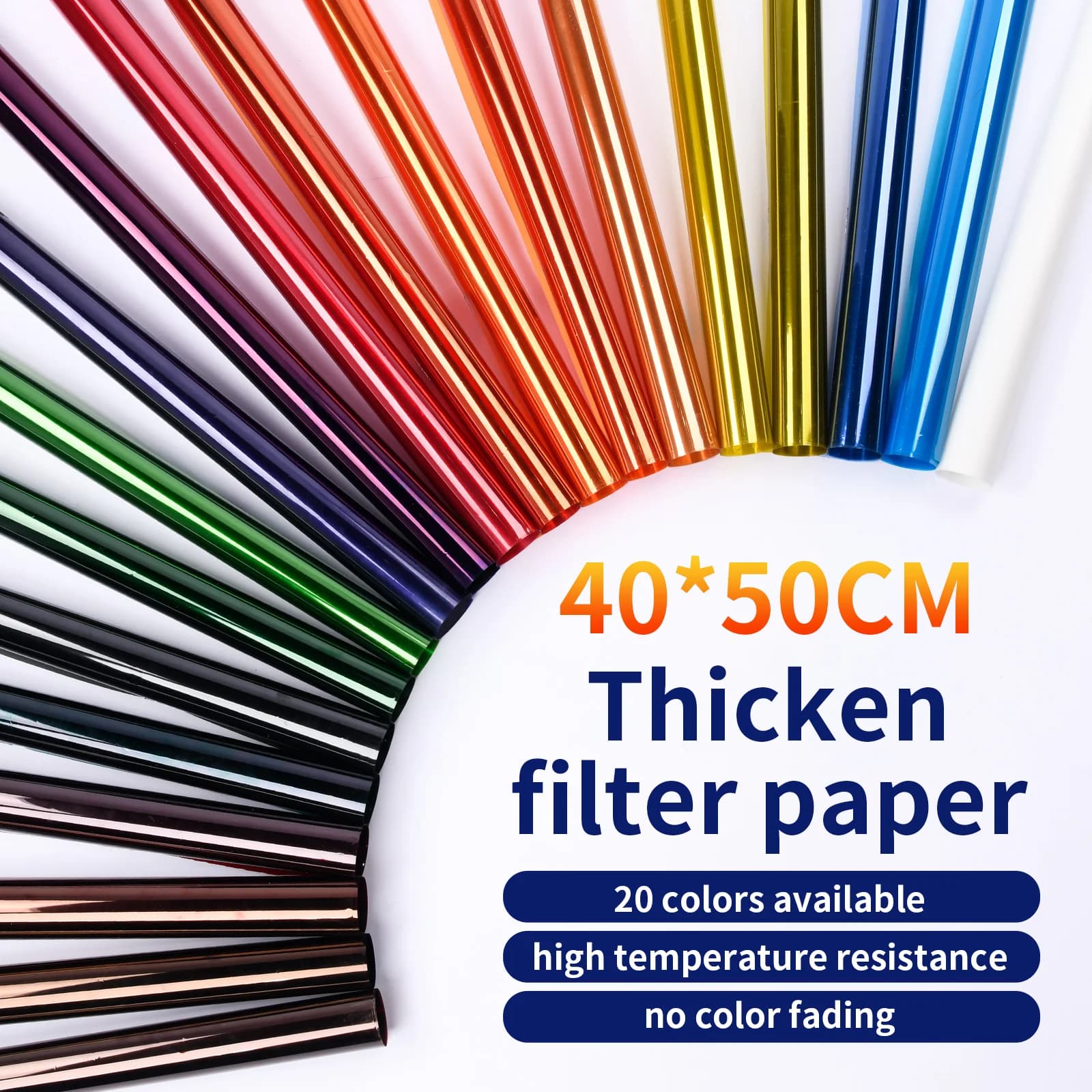 Professional 40*50cm 15.7*19.6" Paper Gels Color Filter for Stage Lighting Redhead Light