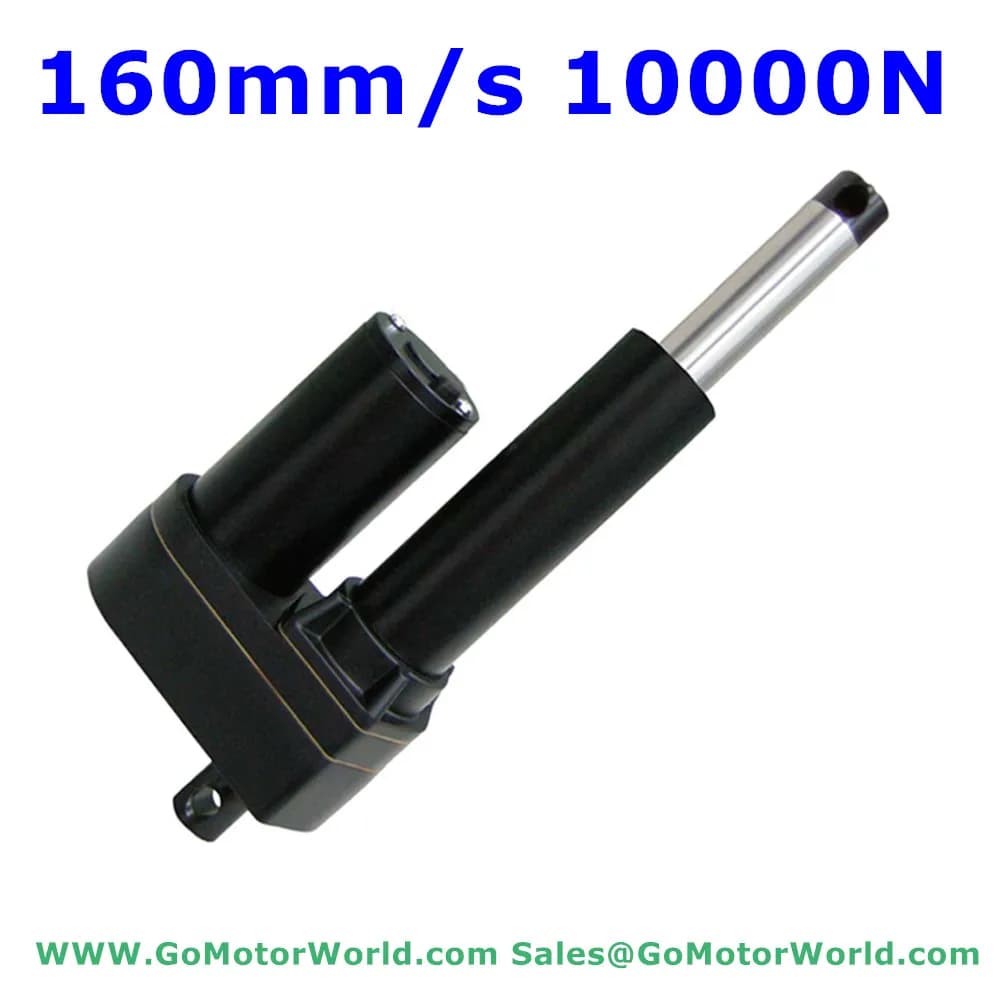 12V 24V heavy duty industry linear actuator 50/100/150/200mm option adjustable stroke 12000N 1200KG 2640LBS load 160mm/s speed
