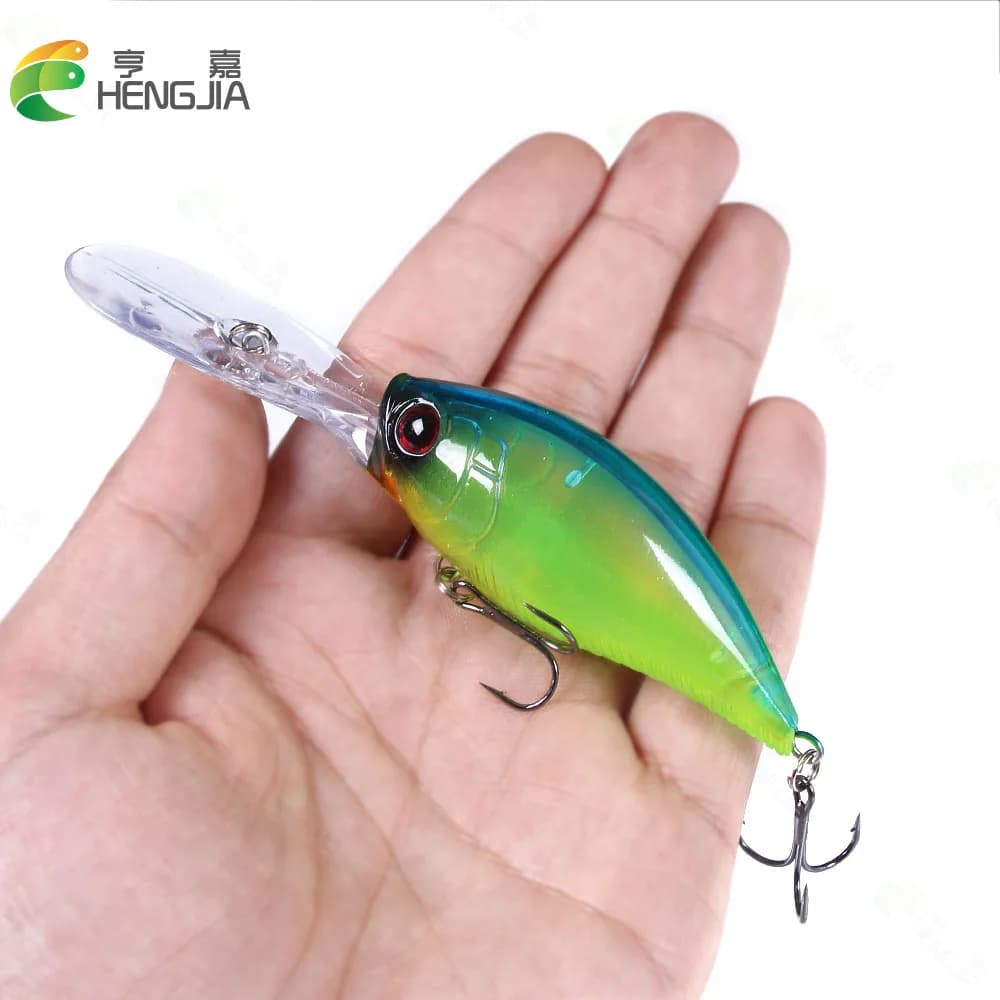 Hengjia 12.5cm 20.5g Crankbait Leurre Fishing Lure Pike Carp Fishing Artificial Hard Bait Wobbler Crankbait Fishing Tackle