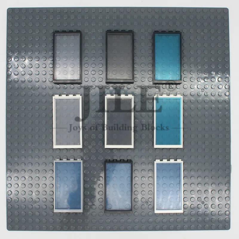 Moc French Windows Door Frame 1x4x6 60596 57895 DIY Building Blocks Bricks Bulk Set City Street View Compatible with Glass Toys