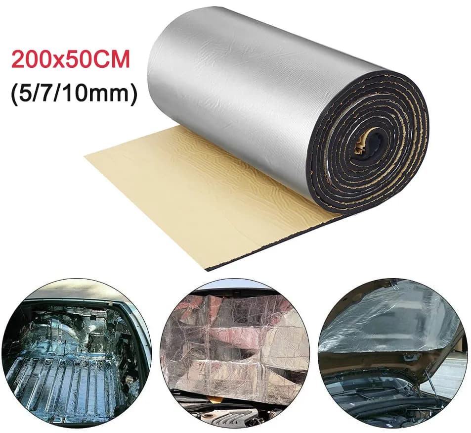 500*2000mm 3/5/7/10mm Sound Heat Proofing Car Sound Deadener Insulation Underlay Mat Auto Truck Firewall Heat Sound Deadener