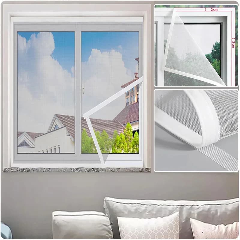 Customizable Size Window Screen Self-adhesive Reusable Window Net mosquito Mesh Anti Insect Air Tulle Invisible for windows