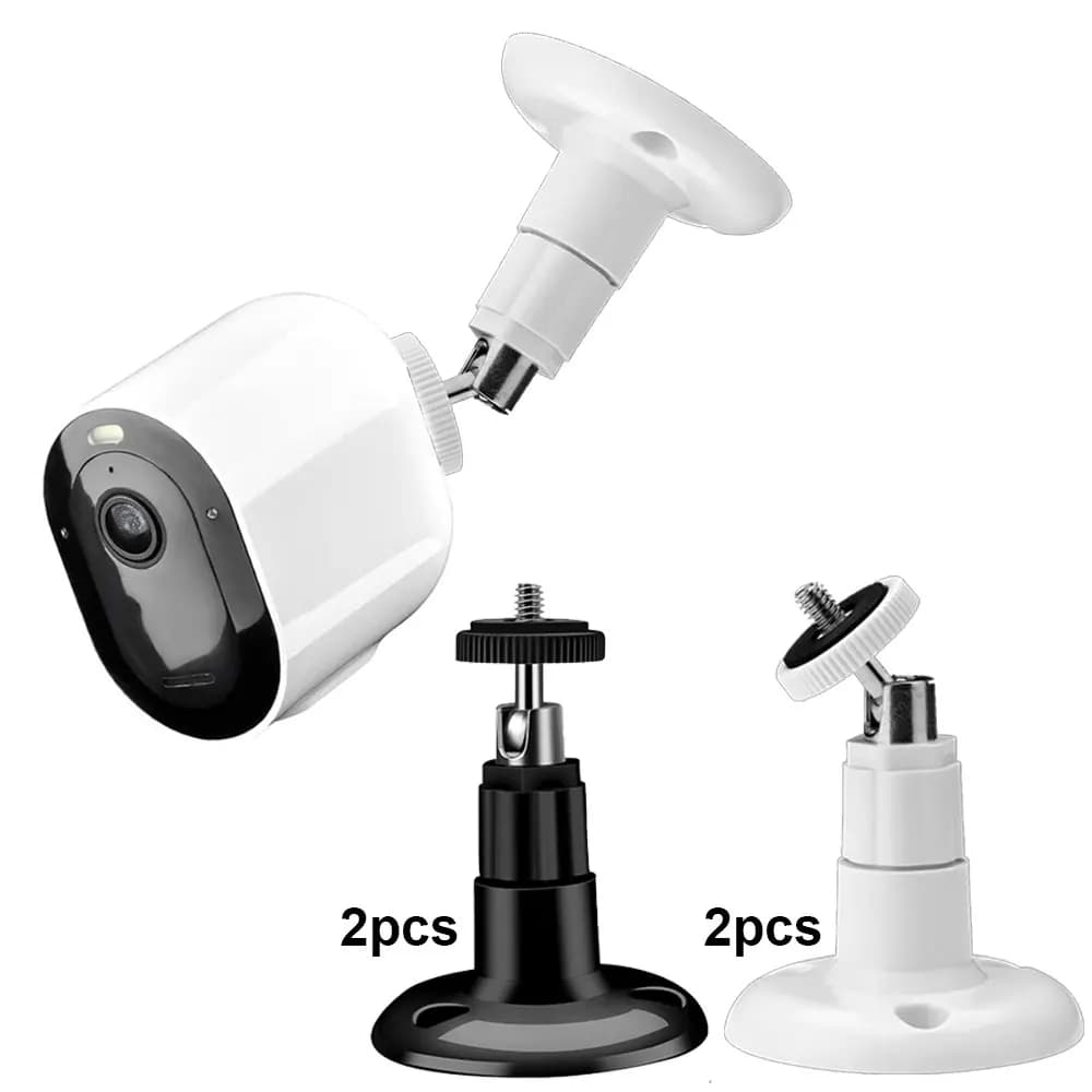 Security Camera Universal Mounting Bracket 2pcs,Adjustable Indoor/Outdoor Security Wall Bracket, Arlo Pro Cam for wifi Camera