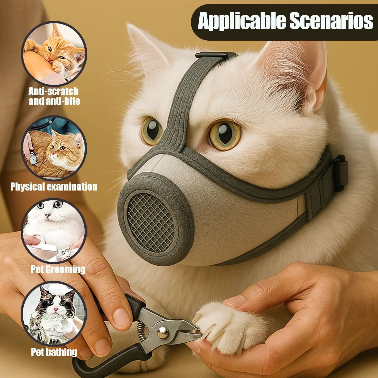 New Dog Muzzle Cover - Prevents Biting Disorder Prevents Accidental Ingestion Prevents Licking After Surgery Clean And Breath