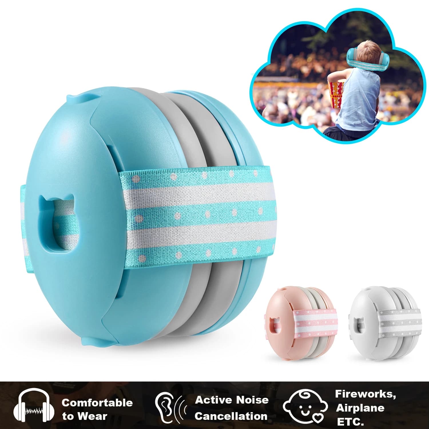 C10 Baby Ear Protection for Newborn Noise Cancelling Headphones for Babies Noise ReductionEarmufs Travel Gift