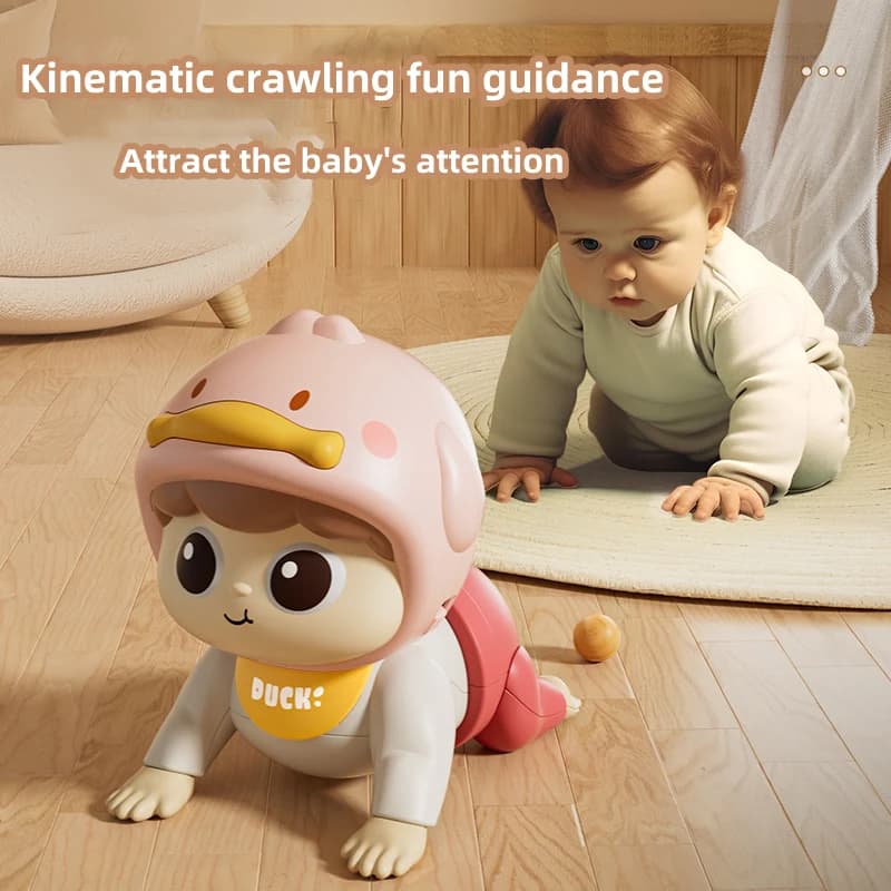 Music crawling doll baby toy, 0-1 year old, learning crawling guidance and head-lifting training soothing toy, Children's Day gi