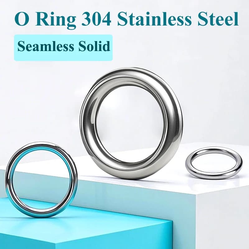 New O Ring 304 Stainless Steel Seamless Welding Solid Heavy Duty Smooth O-Ring for Craft Buckle Pet Collar Clasp Anti Rust Rings