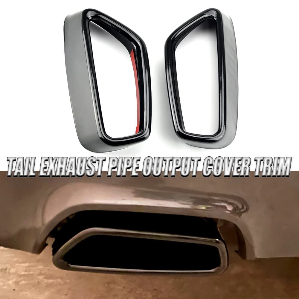 For BMW 5 Series G30 G31 2018-2021 Stainless Steel Black Car Exhaust Pipe Cover Stickers Exterior Modification Car Accessories