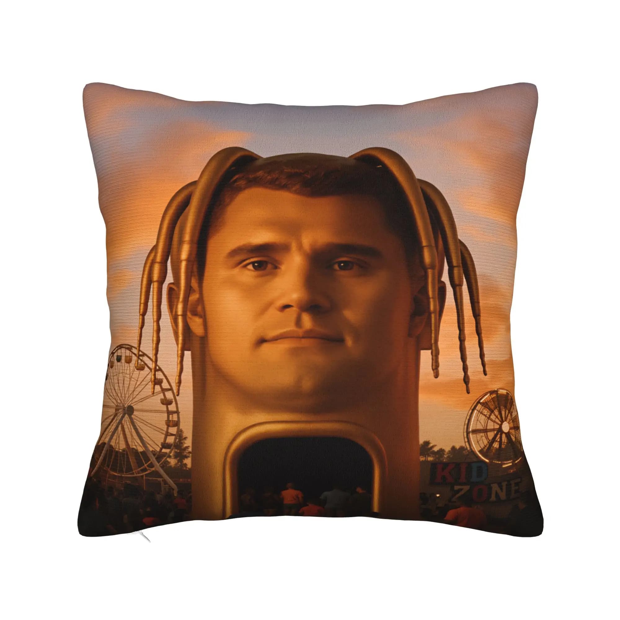 Funny Charlie Kirk Angelic Advocate  Pillow Case  Custom Pillow Cover Novelty Cushion Cover For Sofa Home Decoration