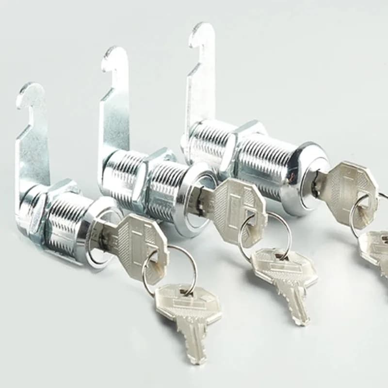 16/20/25/30mm Cam Lock Set Door Cabinet Mailbox Drawer Cupboard Locker Etc,It Comes with 2 Keys and 4 Different Lock Plates
