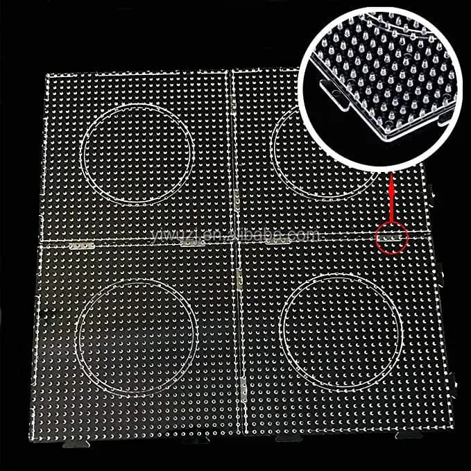 4Pcs/Hama Beads 5.0/2.6mm Large Pegboards Board for Perler Tool Fuse Beads Square Jigsaw Puzzle Template for Educational Toys