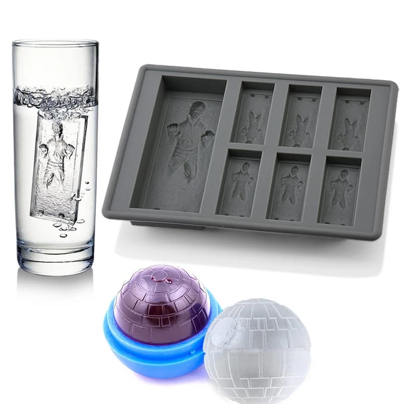 Silicone Ice Cube Mold Ice Ball Maker for Whisky Cocktail Wine Chocolate Candy Jelly Pudding Gummy Moulds for Star War Funs