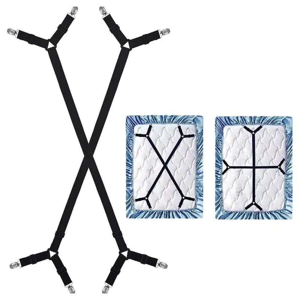 4/8/12 Clips Adjustable Elastic Bed Sheet Holder Mattress Clip Fasteners Cover Blankets Non-Slip Fixing Strap Grippers Universal