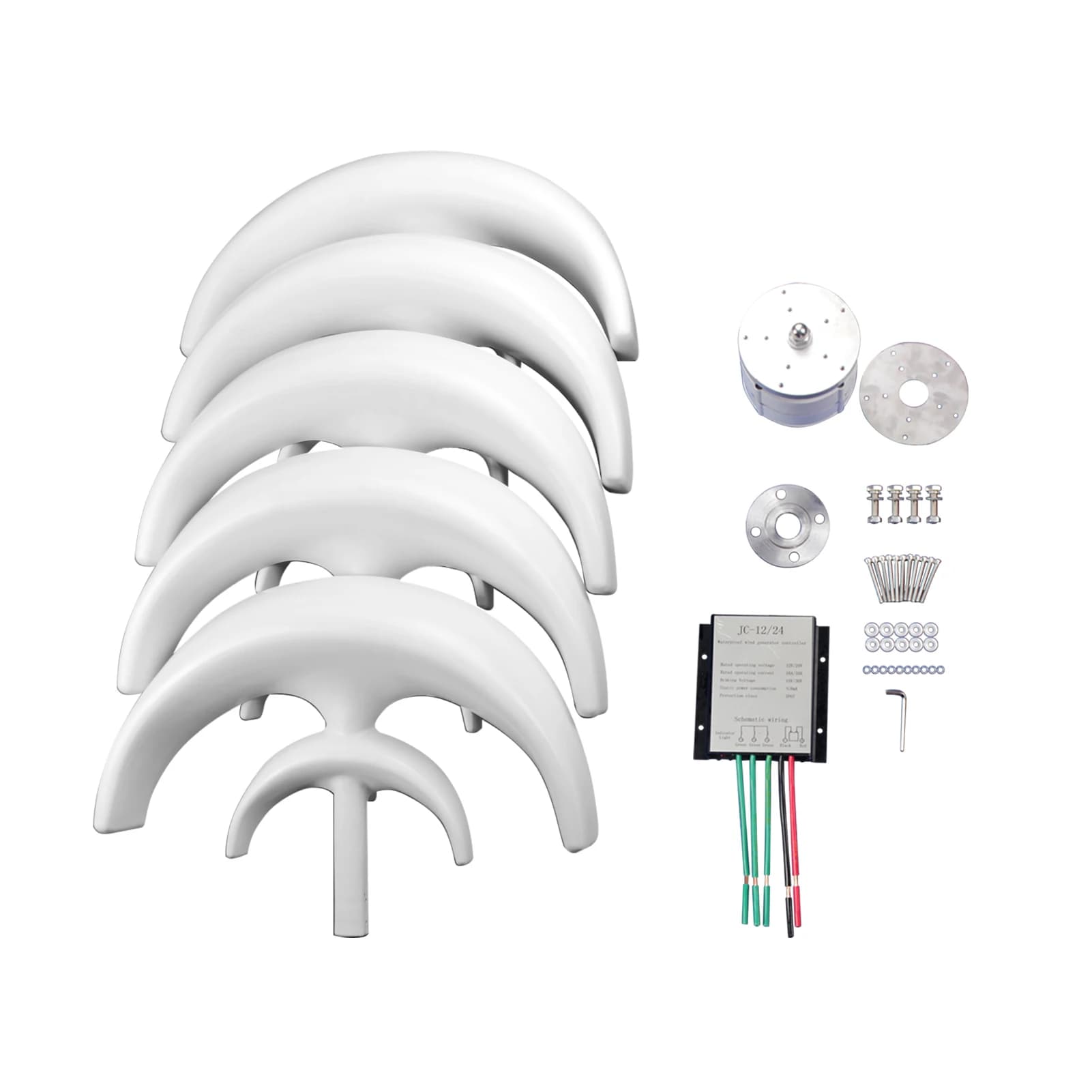 EU 12V Wind Generator with Charger Controller 5 Blades Minitype Lantern Wind Turbine Generator Kit Clear Energy Windmill Home