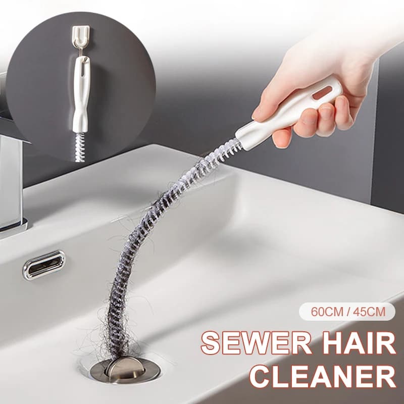 Pipe Dredging Brush Long Clean Kitchen Bathroom Hair Sewer Sink Cleaning Drain Pipe Flexible Cleaner Clog Plug Hole Remover Tool
