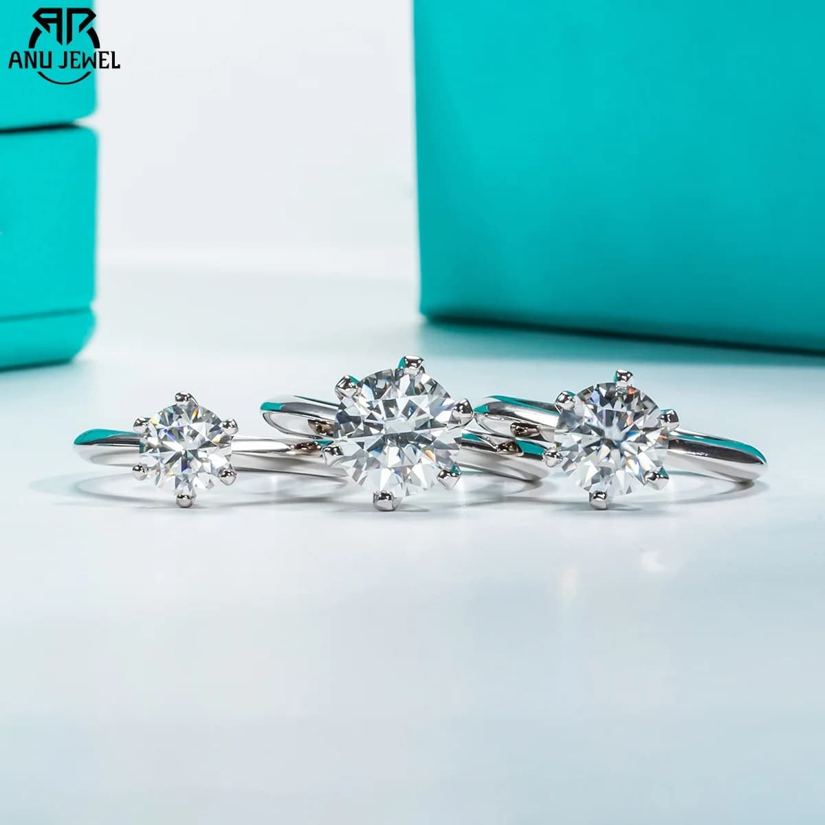 AnuJewel 1ct 2ct 3ct 5ct Engagement  Ring