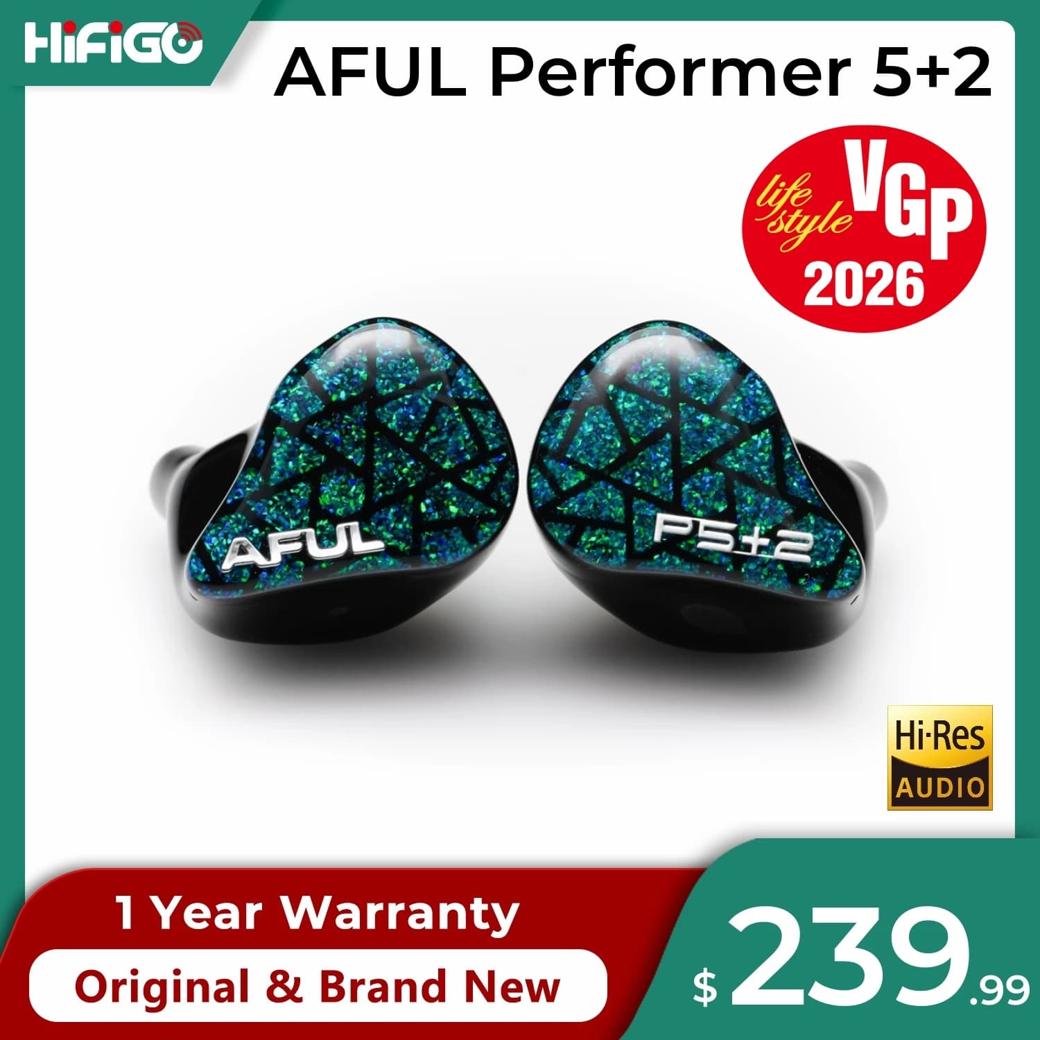 AFUL Performer 5+2 / Performer 7 2DD+4BA+1Micro Planar In-Ear Monitor Earphones HiFi Wired Hybrid Headphone Music IEMs | HiFiGo
