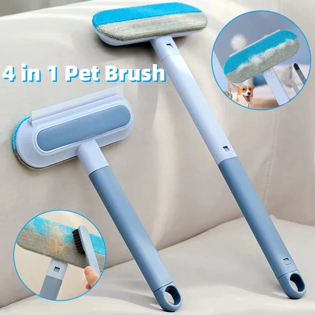 Pet Hair Removal Tool 4-in-1 Hair Removal Furniture Cat Hair Remover for Couch-Pet Hair Removal Car Cloth Furniture Carpet Bed