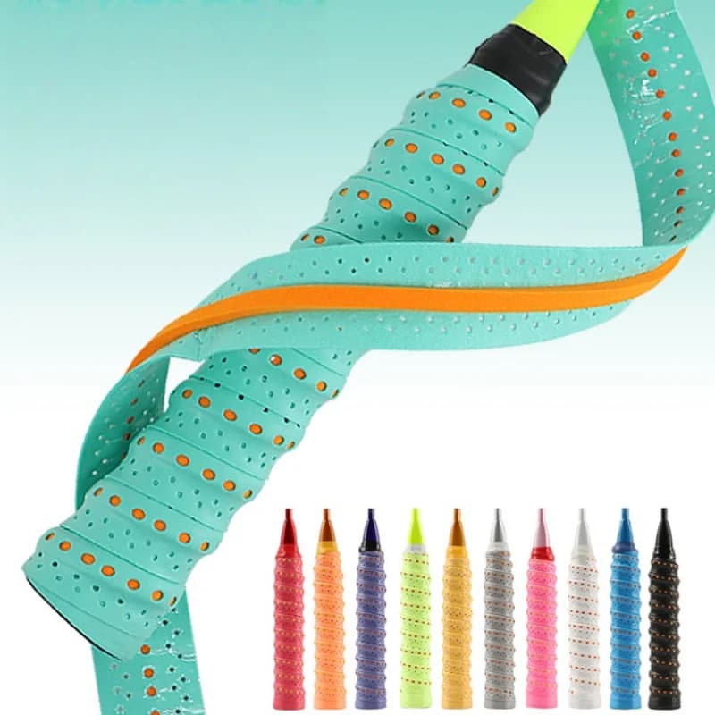 1pc Anti-slip Sport Overgrip Tape Tennis Overgrip Sweatband Badminton Racket Grip Sweat Band Padel Shock Absorption Grip Tape