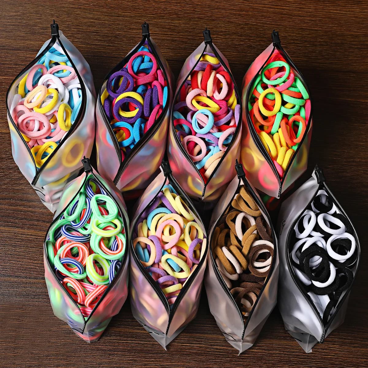 50/100Pcs Colorful Nylon Hair Bands for Children Scrunchie Hair Ties Rubber Band Kids Elastic Hair Leagues Girl Hair Accessories