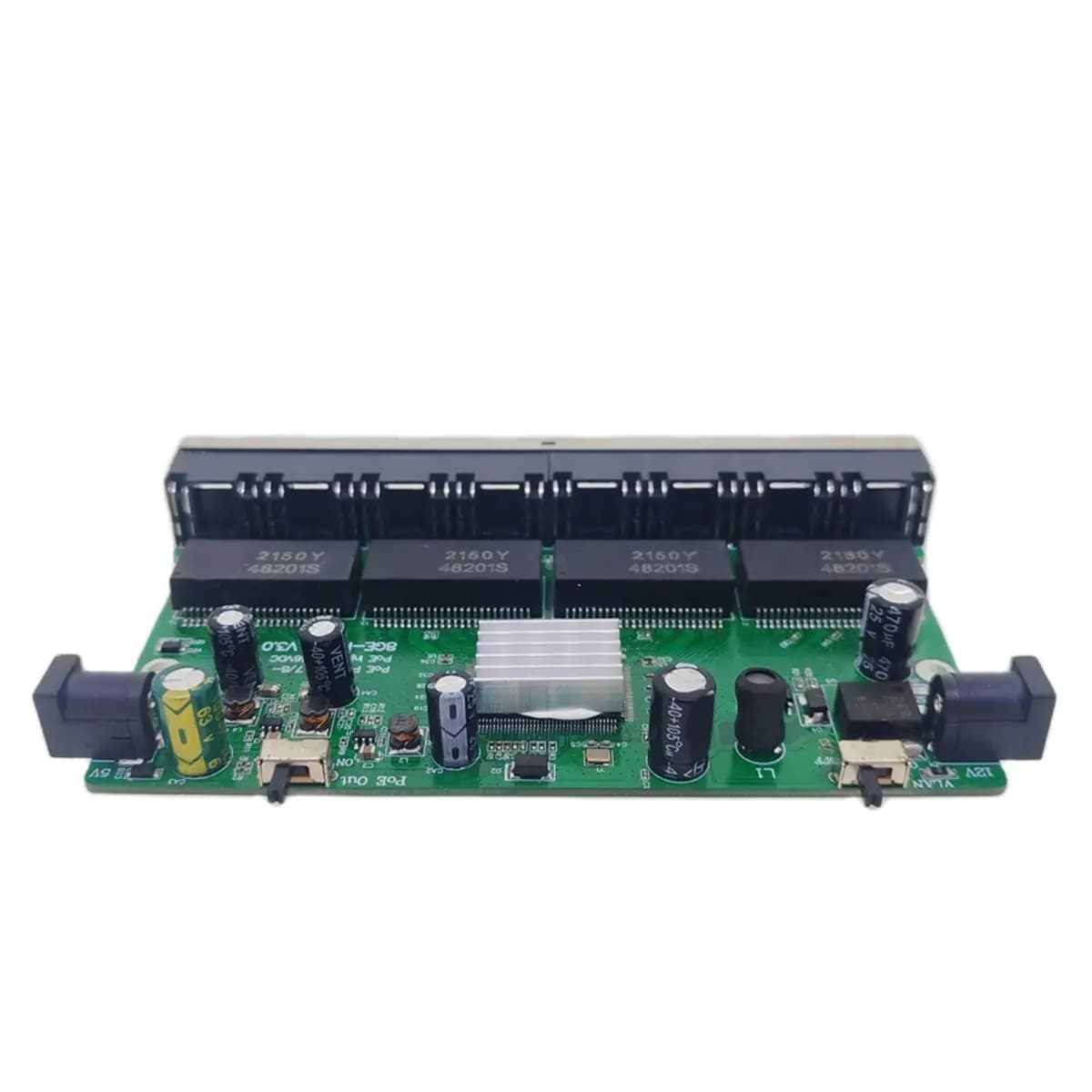 New Electronics RPOE Ethernet Switch 10/100M 8 Port Reverse POE Switch PCBA Network Board Communication Board Module