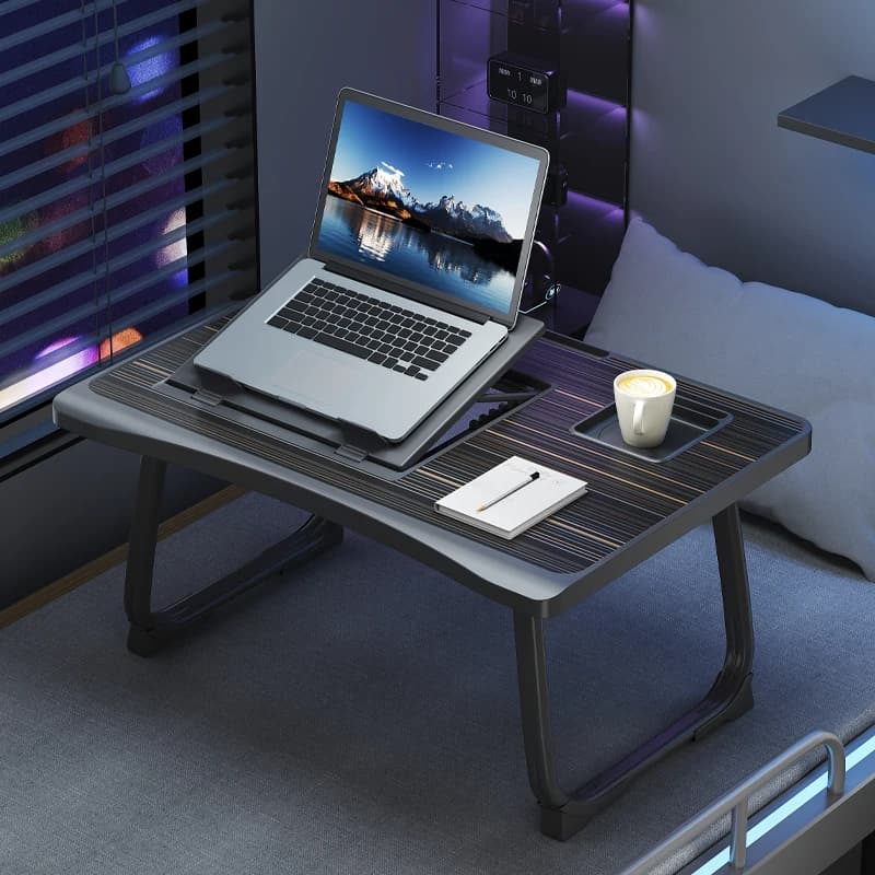 One Laptop Desk/Student Study Table/Office Desk/Bedside Table/Lazy Person's Desk - six-Level Desktop Adjustment + Cup Holder + N