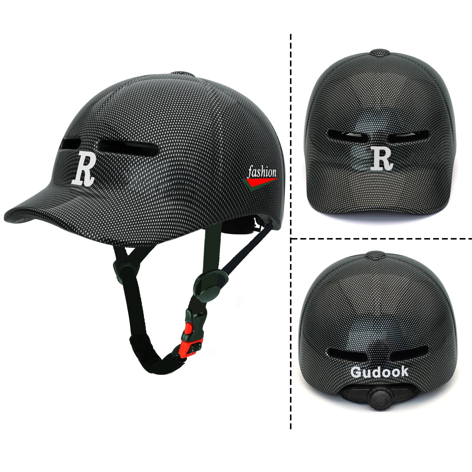 GUDOOK Bike Helmets New Baseball Cap Peaked Cap Bicycle Helmet for Adults Mountain Road Bicycle Helmets Adjustable Size Cycling