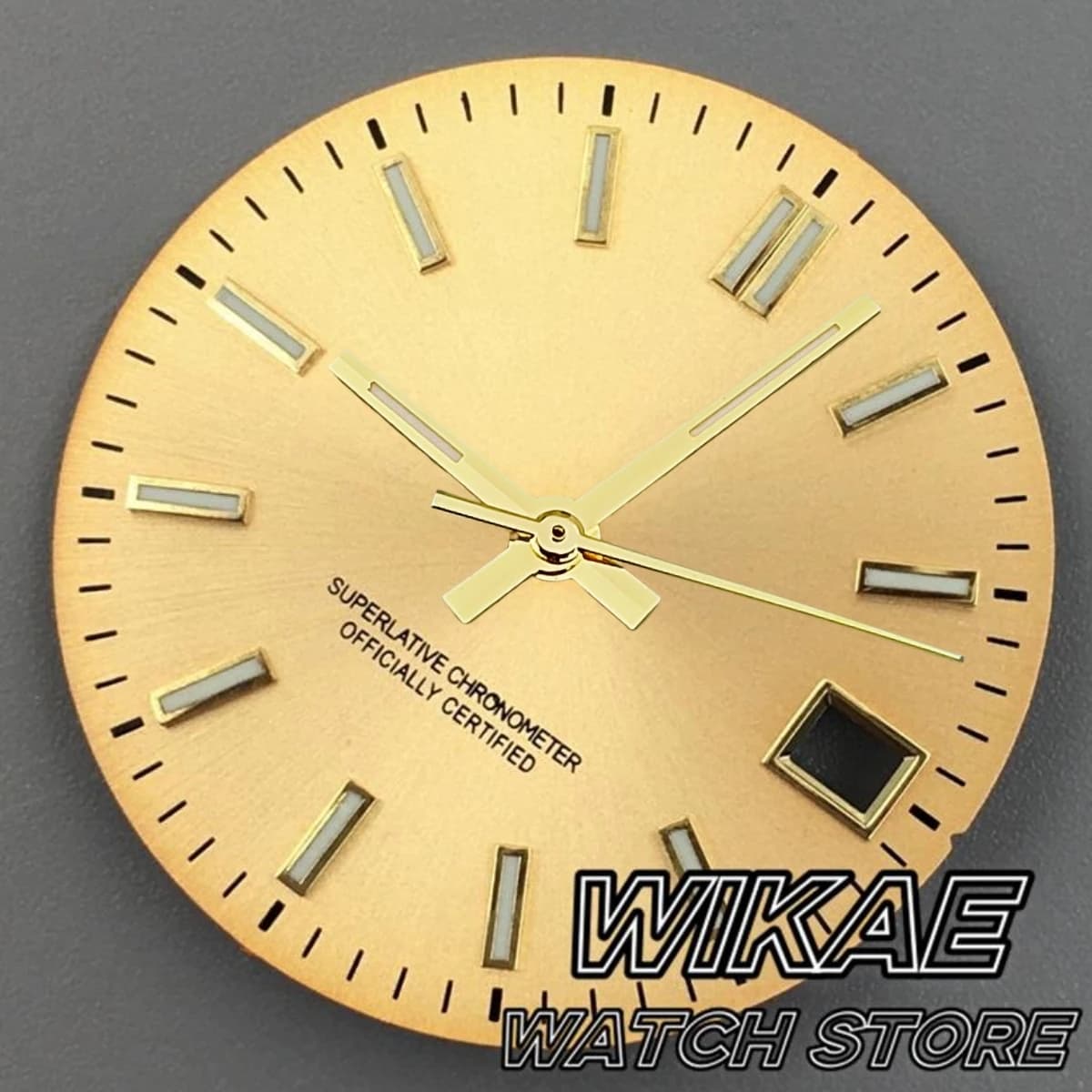 High Quality 29mm NH35 Watch dial With Hand Set Black Pink Gold Sunburst Green Luminous Fit for NH35 NH36 movement Watch Parts