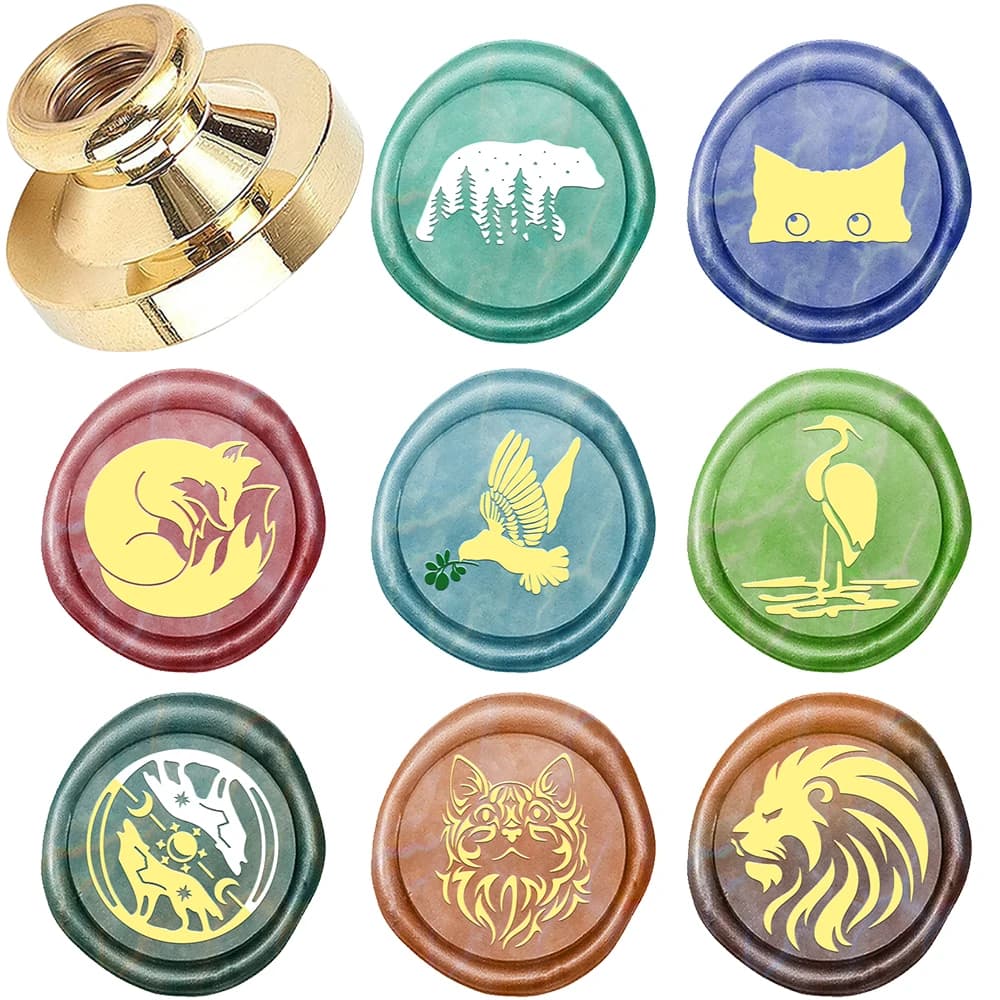 Animal Collection Wax Seal Stamp Head Replacement Sealing Brass Stamp Head Olny for Creative Gift Envelopes Invitations Cards