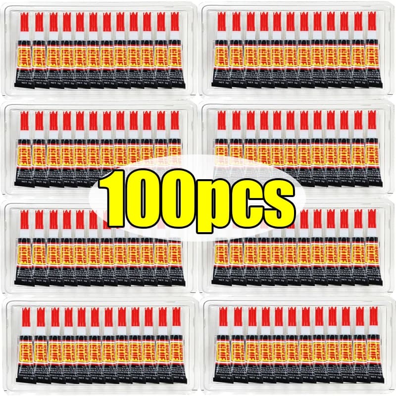 10-100PCS Liquid Super Glue 502 Wood Rubber Metal Glass Cyanoacrylate Adhesive Stationery Store Nail Gel Instant Strong Leather