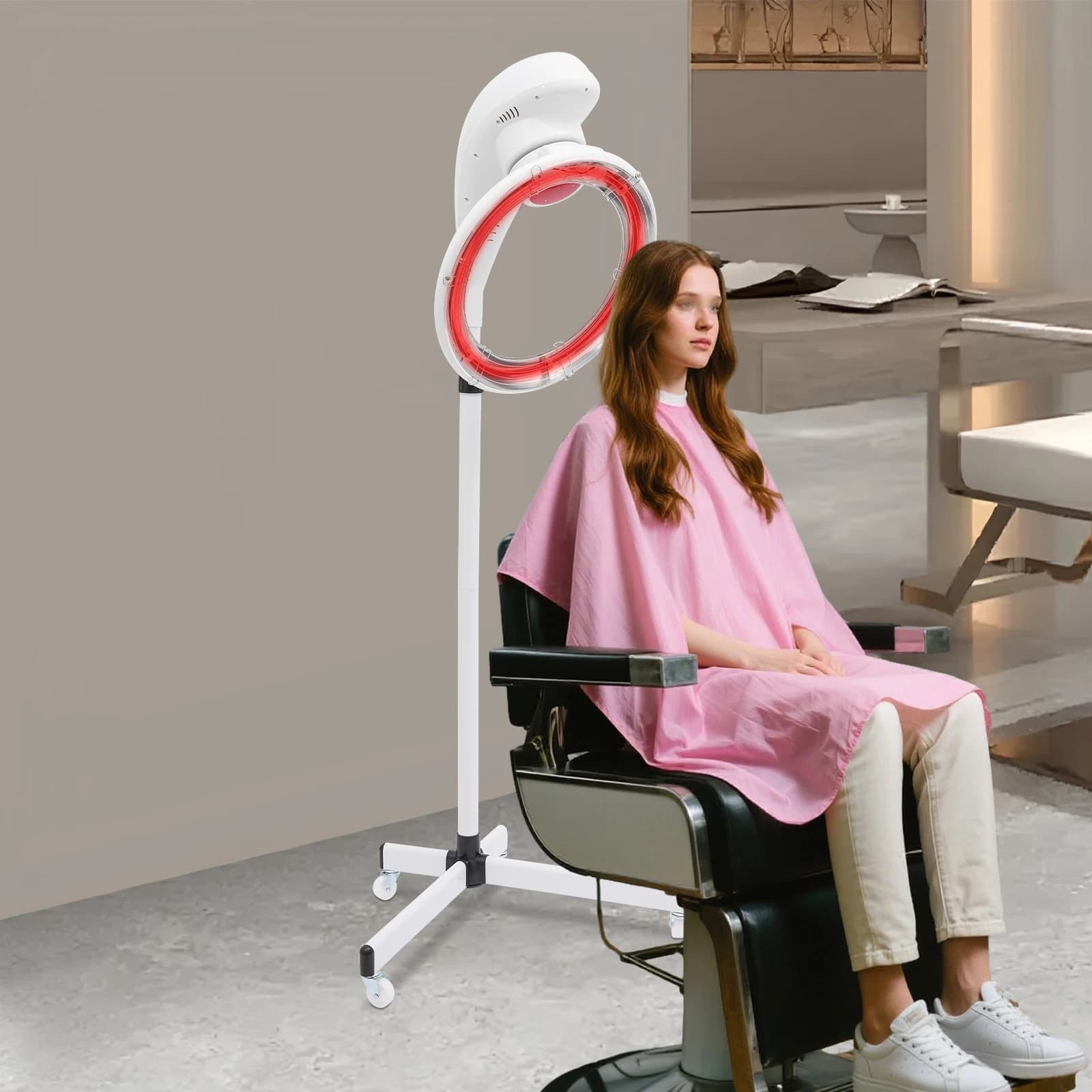 Smart Stand Salon Hair Dryer Professional Infrared Hair Processor Perm Styling Machine Heating Baking Machine 360° Caster Baking