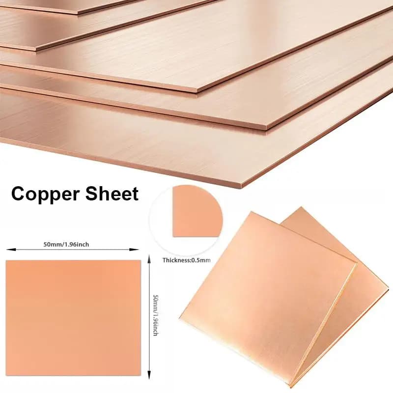 1pcs Copper Sheet Thick0.25mm-8mm Metal Copper Plate 100x100mm 150x150mm Cu Metal Sheet Foil Plate Copper Sheet