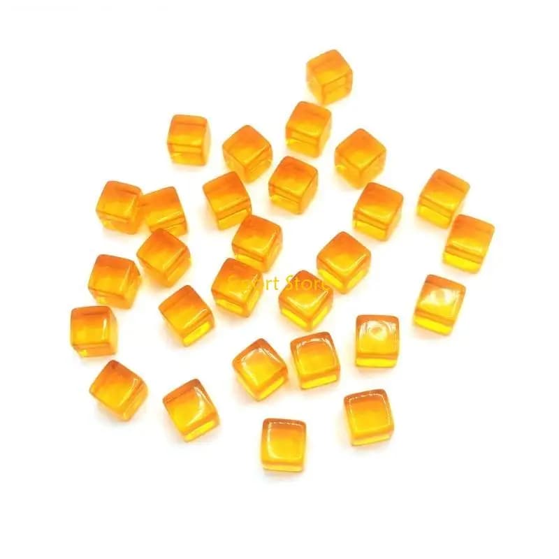 U2JB 200Pcs 8mm Acrylic Blank Six Sided Dices Clear Role Playing Dices Puzzle Dices