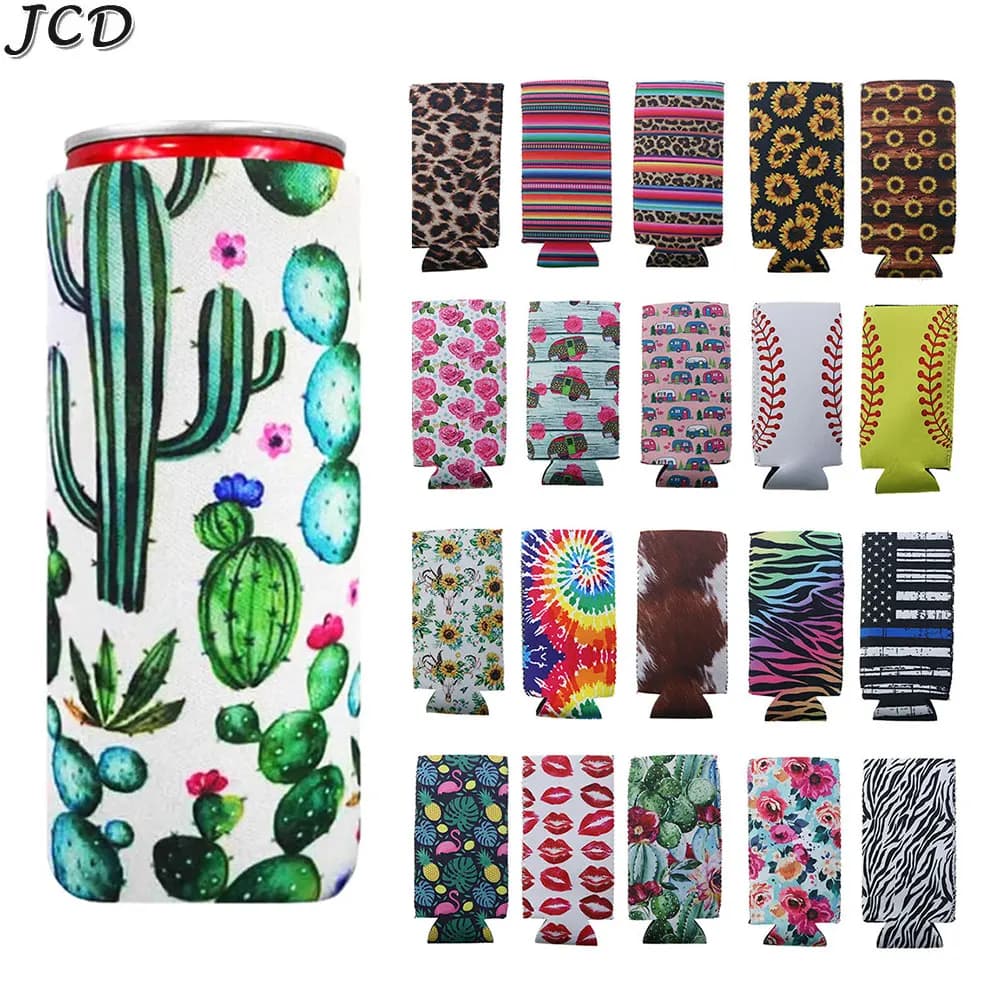 JCD 2Pcs Collapsible Neoprene Can Beer Cooler Sleeve Tall Energy/Beer Drink Coolies For 12oz Rockstar  Monster 330ML Beer Bottle