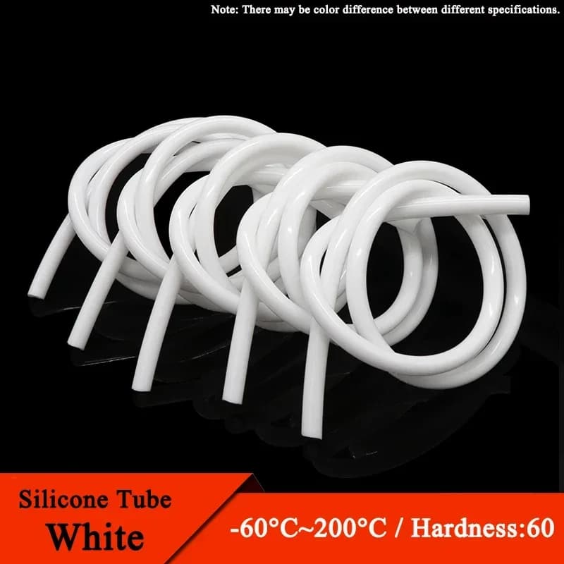 1~10m Food Grade Silicone Rubber Hose White ID 0.5 1 2 3 4 5 6 7 8 9 10 12 14 16 18 20 25 mm Flexible Nontoxic Silicone Tube