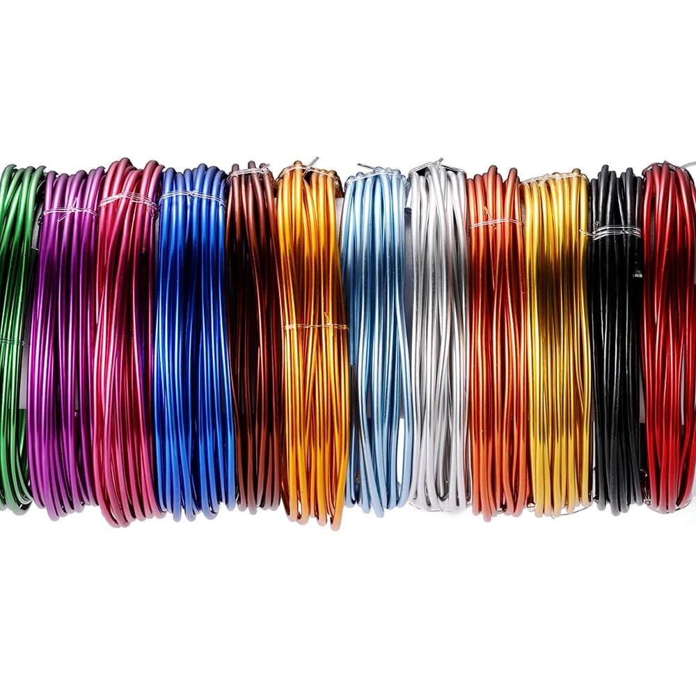2-10m 0.6/0.8/1.0/1.2/1.5/2/2.5/3mm Aluminum Wire Color Painted Metal Cord for DIY Jewelry Making Findings Accessories