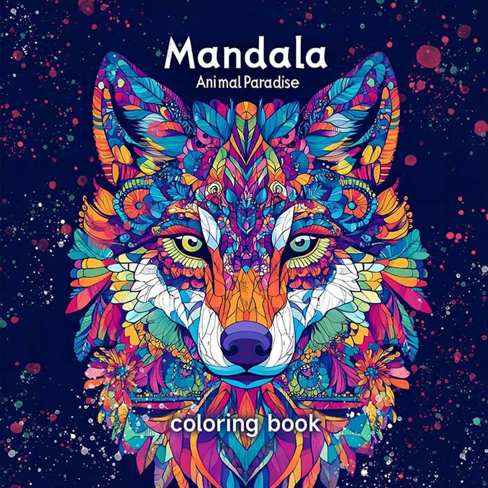Mandala Animal Paradise Art Coloring Book 24 Page Gift For Birthday Party Relieve Stress Kill Time Graffiti Painting Drawing